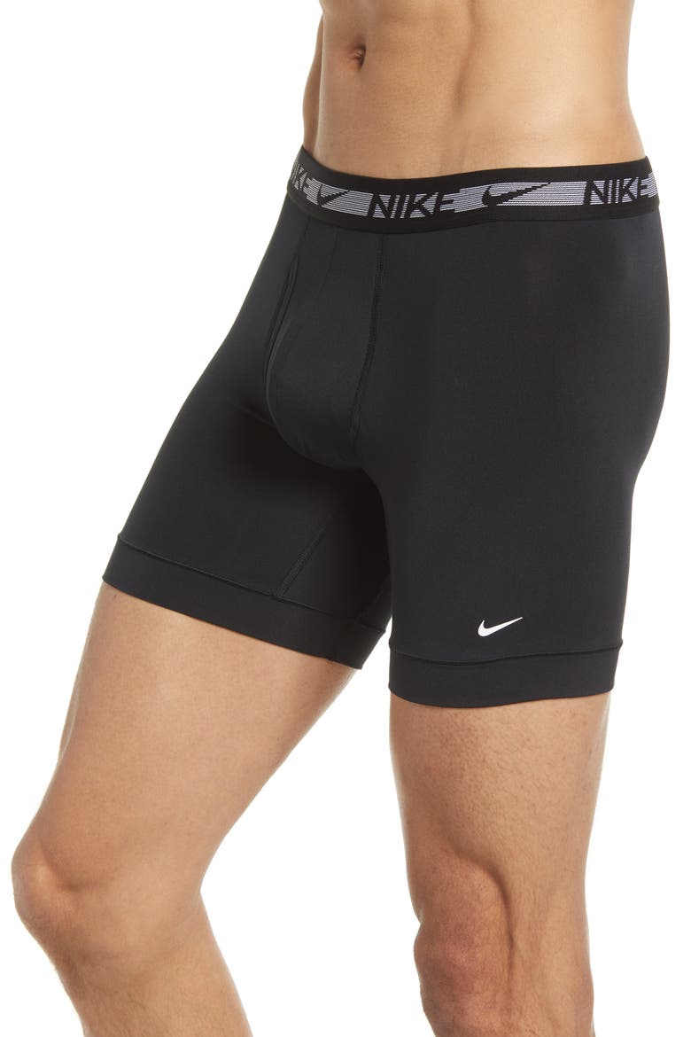 3-Pack Dri-FIT Ultra Stretch Micro Boxer Briefs, Alternate, color, BLACK