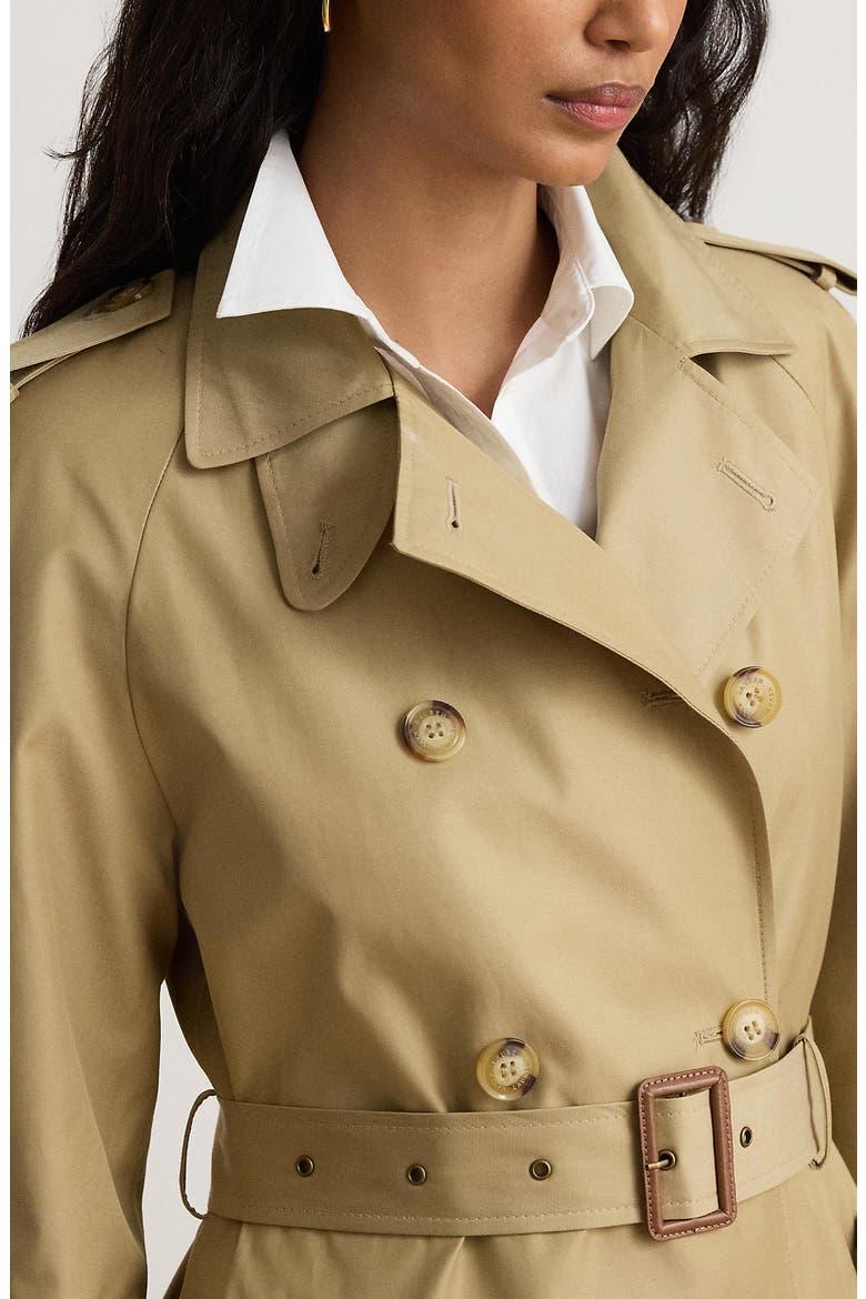 Double Breasted Belted Trench Coat, Alternate, color, BIRCH TAN