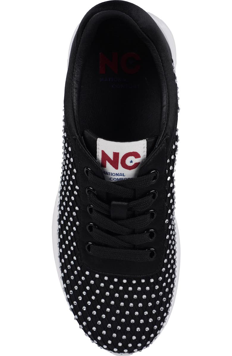 National Comfort Keana Crystal Sneaker, Alternate, color, Black Fx