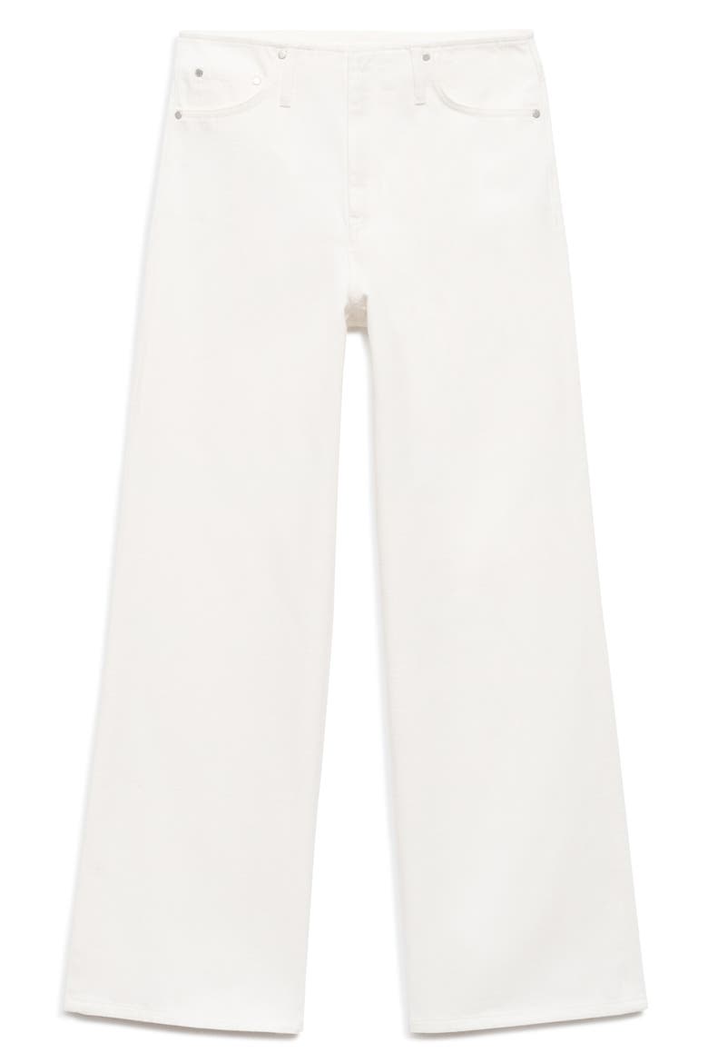 Low Rise Wide Leg Jeans, Alternate, color, OFF WHITE