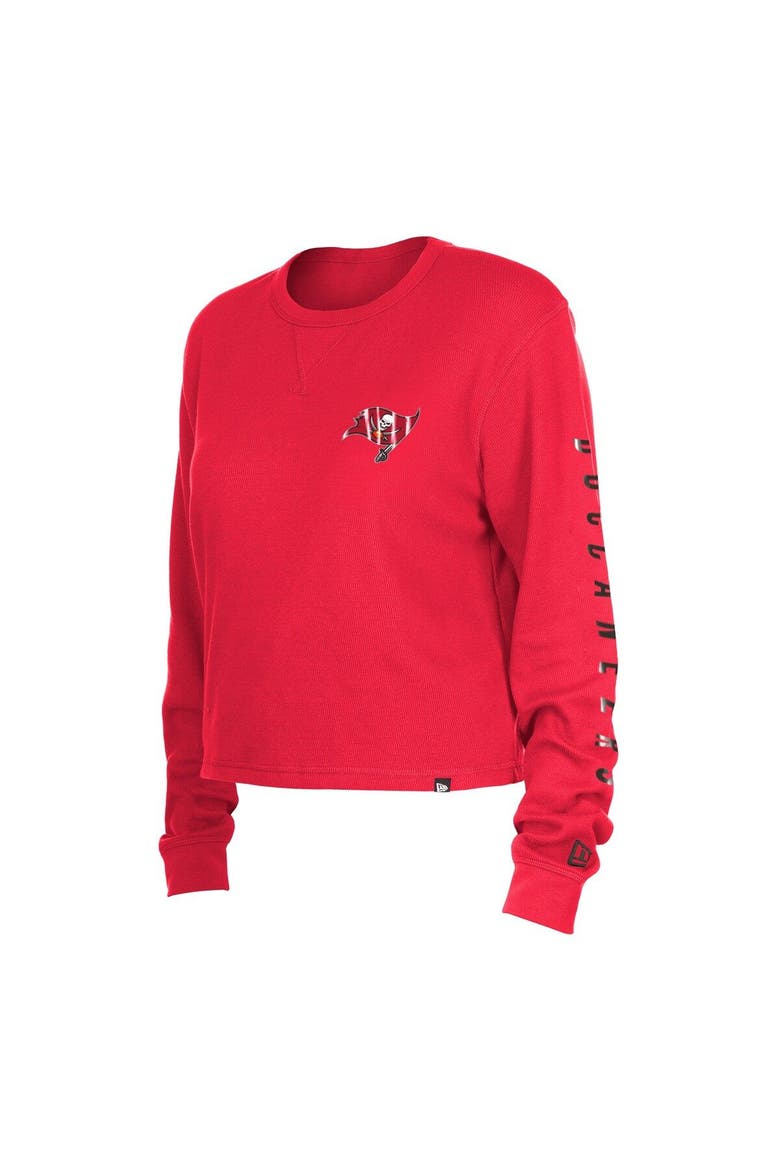 Women's New Era  Red Tampa Bay Buccaneers Thermal Crop Long Sleeve T-Shirt, Alternate, color, Red