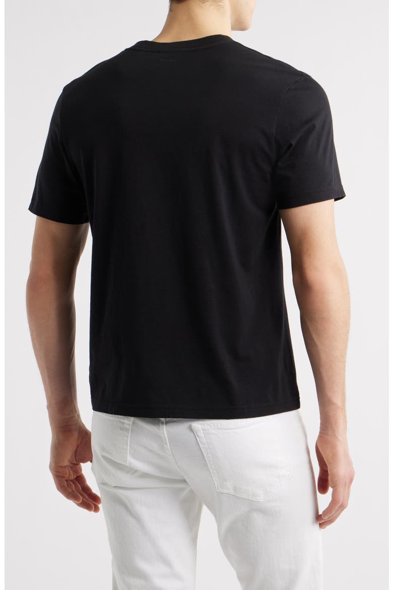 Short Sleeve Light Cotton Tee, Alternate, color, BLACK