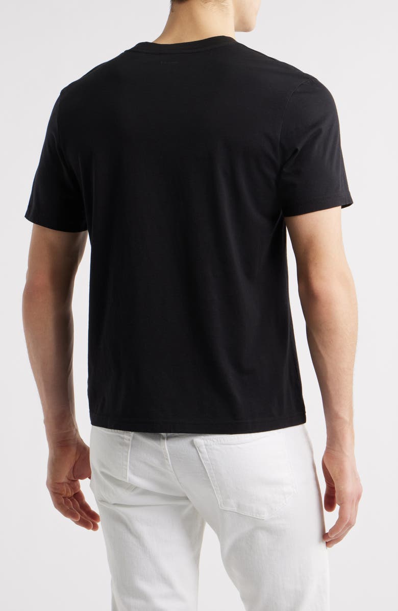 FRAME Short Sleeve Light Cotton Tee, Alternate, color, Black