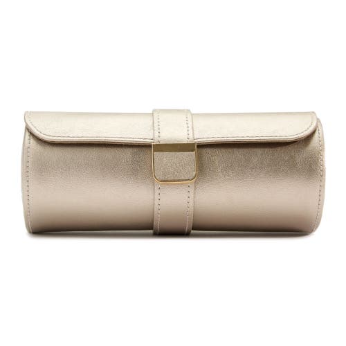 Wolf Palermo Double Watch Roll & Jewelry Pouch In Pewter