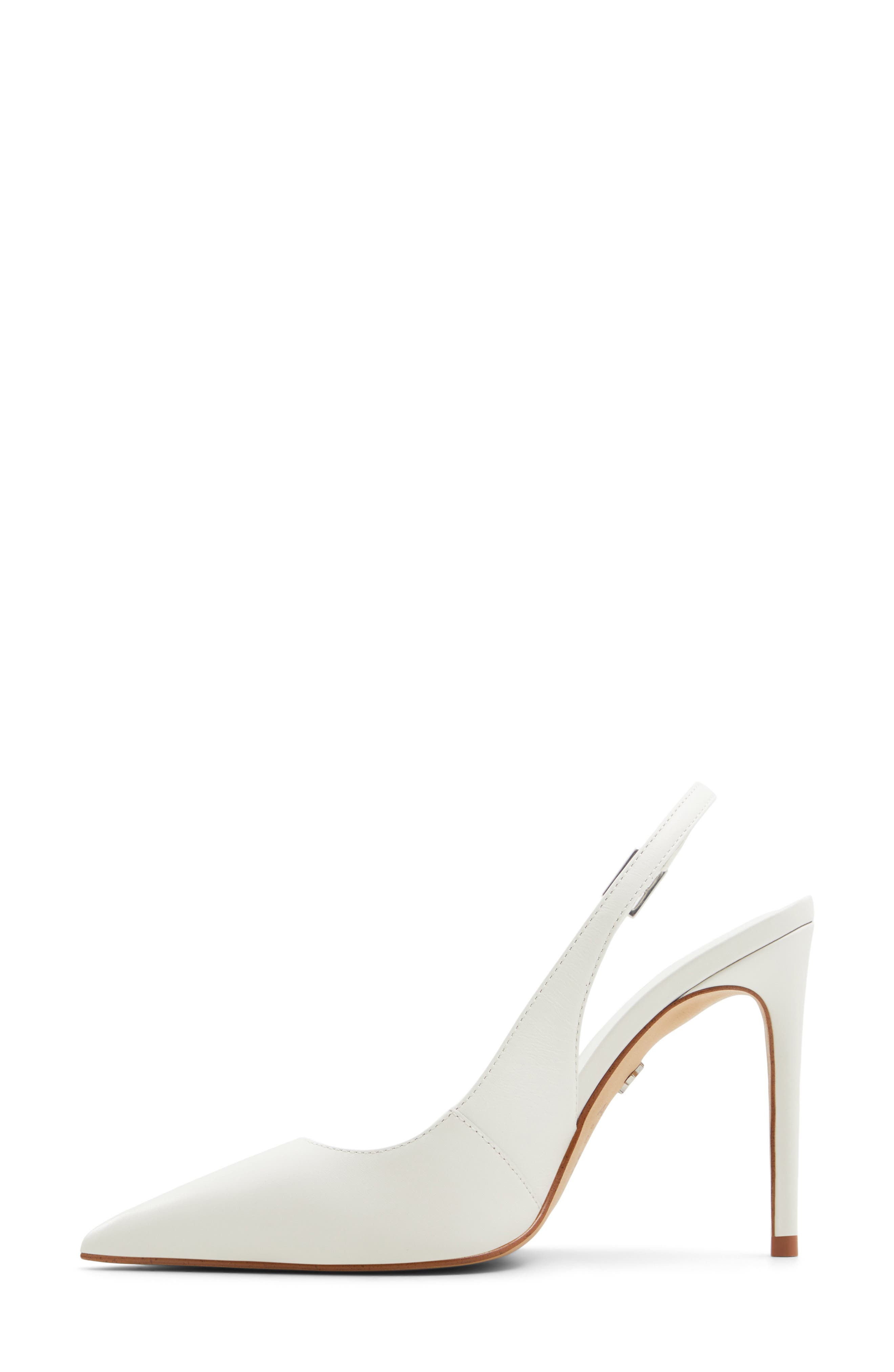 ALDO Stessy Slingback Pointed Toe Pump, Alternate, color, White/ Bone