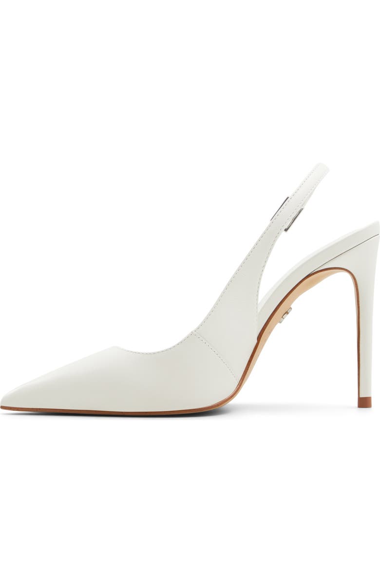 ALDO Stessy Slingback Pointed Toe Pump, Alternate, color, White/ Bone