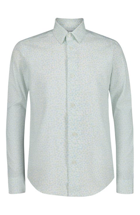 Kids' Floral Print Stretch Button-Up Shirt (Big Kid)