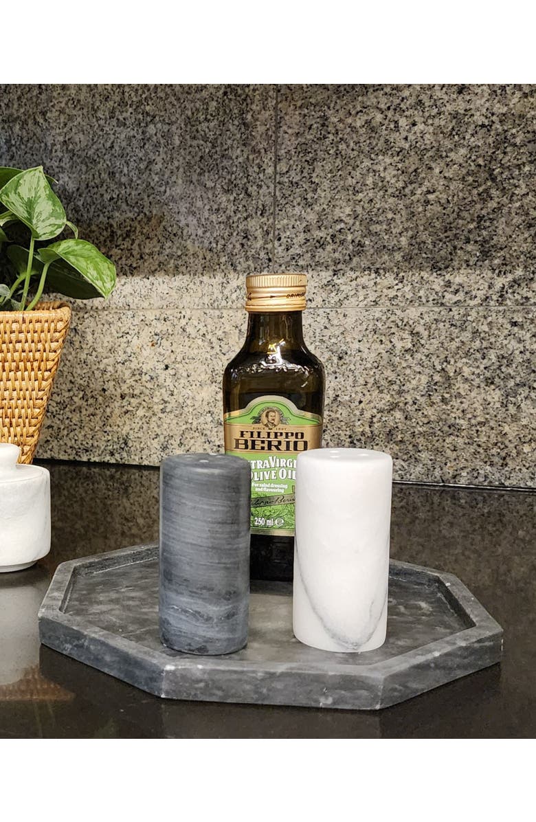 Artifacts Trading Company<sup>™</sup> Artifacts Trading Company Marble Salt & Pepper Shaker, Alternate, color, Black And White