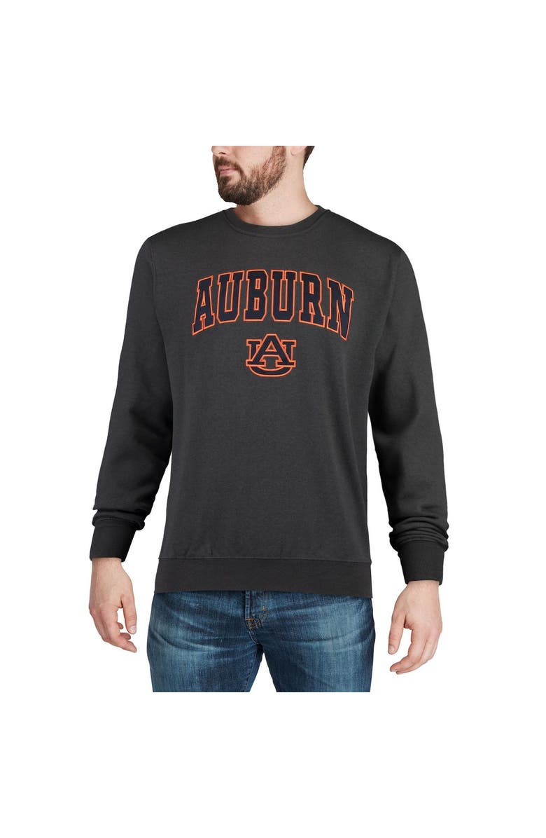 COLOSSEUM Men's Colosseum Charcoal Auburn Tigers Arch & Logo Crew Neck Sweatshirt, Alternate, color, Charcoal