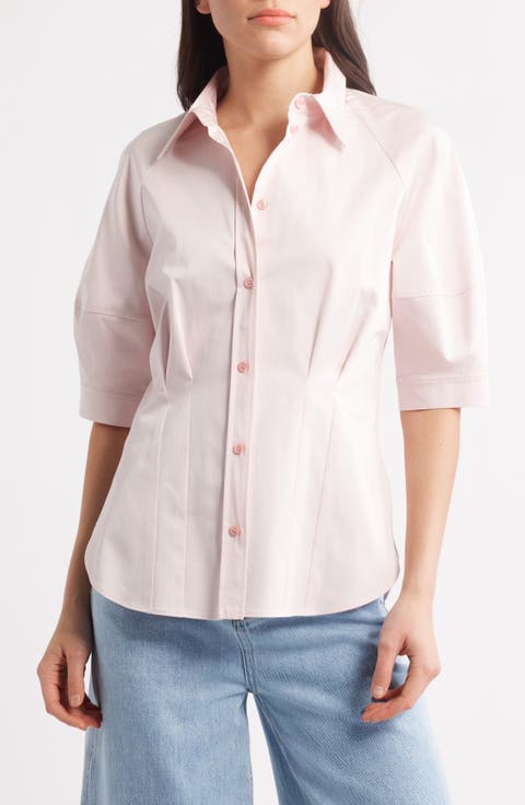 売れ筋商品|||ボス シャツ レディース トップス Button-down blouse - open pink 61wAuca-w5L._AC_SL1500_.jpg