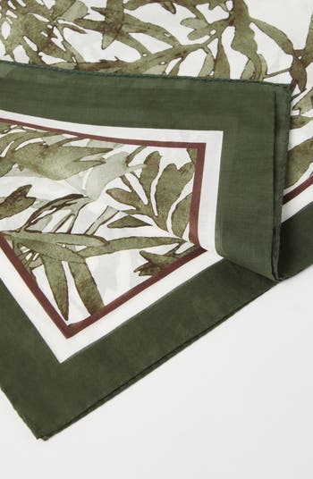 スカーフ BRUNELLO CUCINELLI 'Herbarium Print' scarf Green Brunello Cucinelli Herbarium Print foulard | Nordstrom