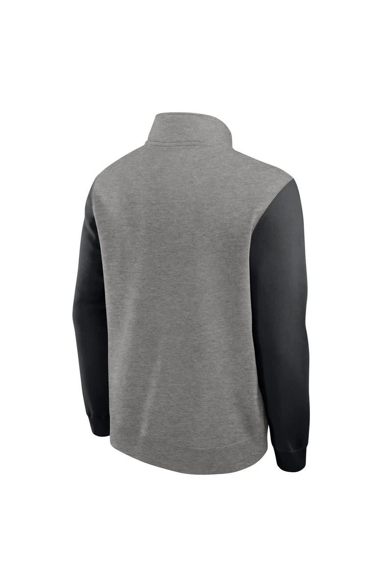 Nike Men's Nike Heather Gray/Black Oregon Ducks Club Fleece Half-Zip Pullover, Alternate, color, Heather Gray