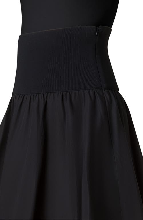 Akris Punto High Waist Cotton Skirt In Black