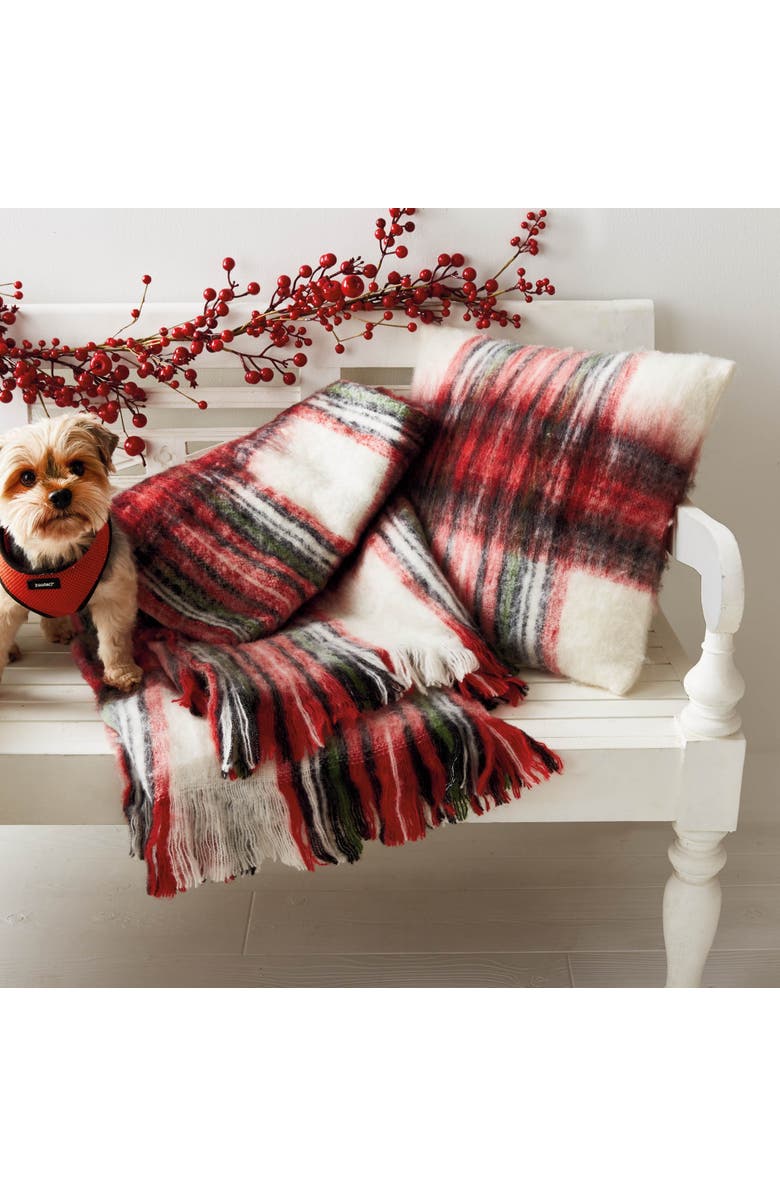 tag Red Multi Tartan Check Throw Pillow Perfect for Christmas Decor, Alternate, color, Red