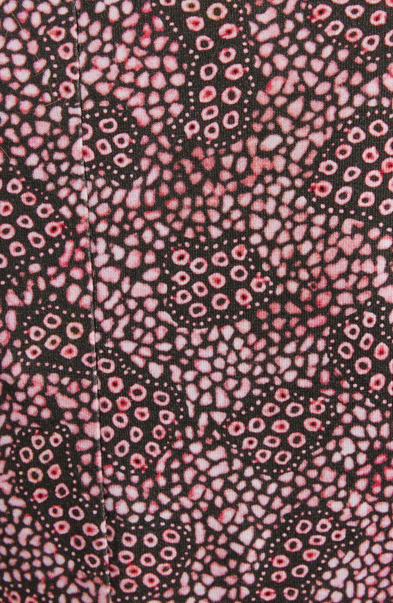 Isabel Marant Étoile Lisy Abstract Print Long Sleeve Midi Dress, Alternate, color, Antik Pink/ Black