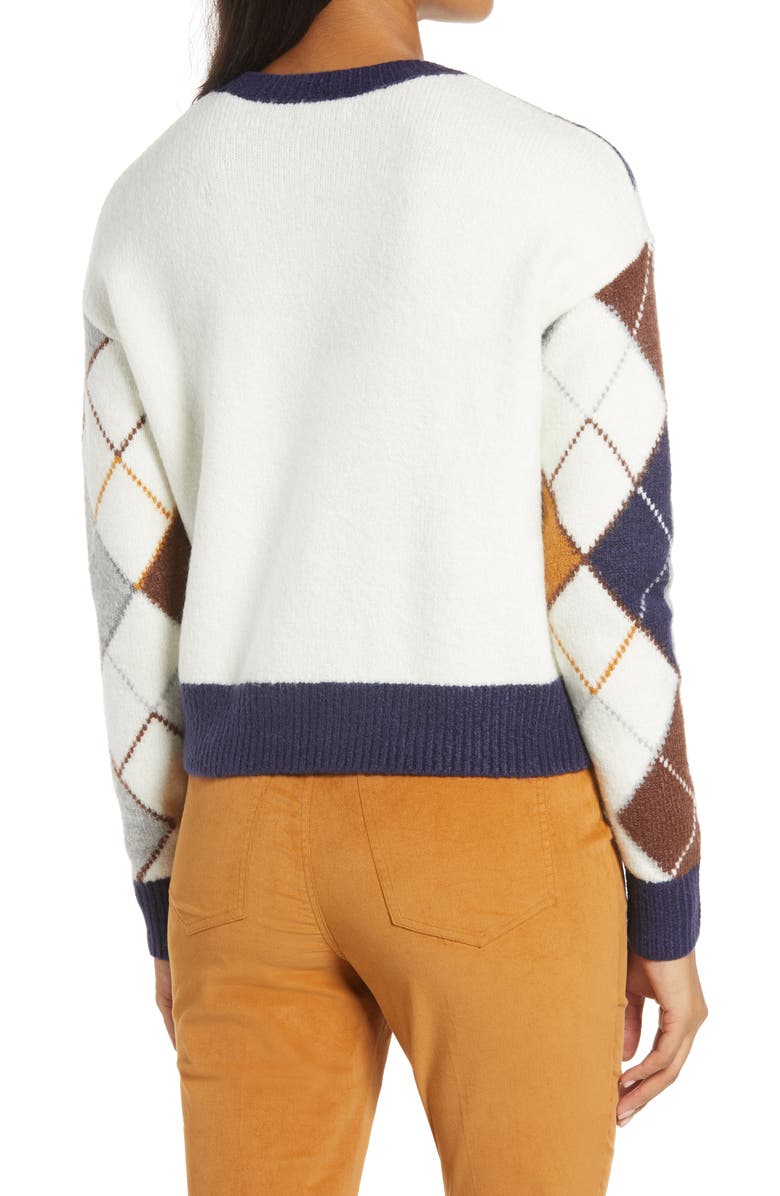 Halogen<sup>®</sup> x Atlantic-Pacific Argyle Sweater, Alternate, color,