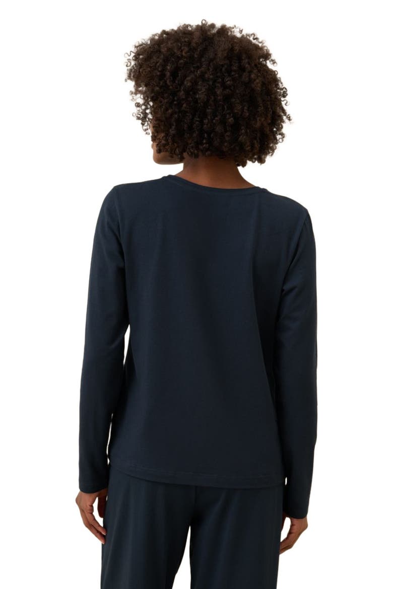 Organic Cotton Cool Stretch Relaxed Sleep Shirt, Alternate, color, Midnight Blue