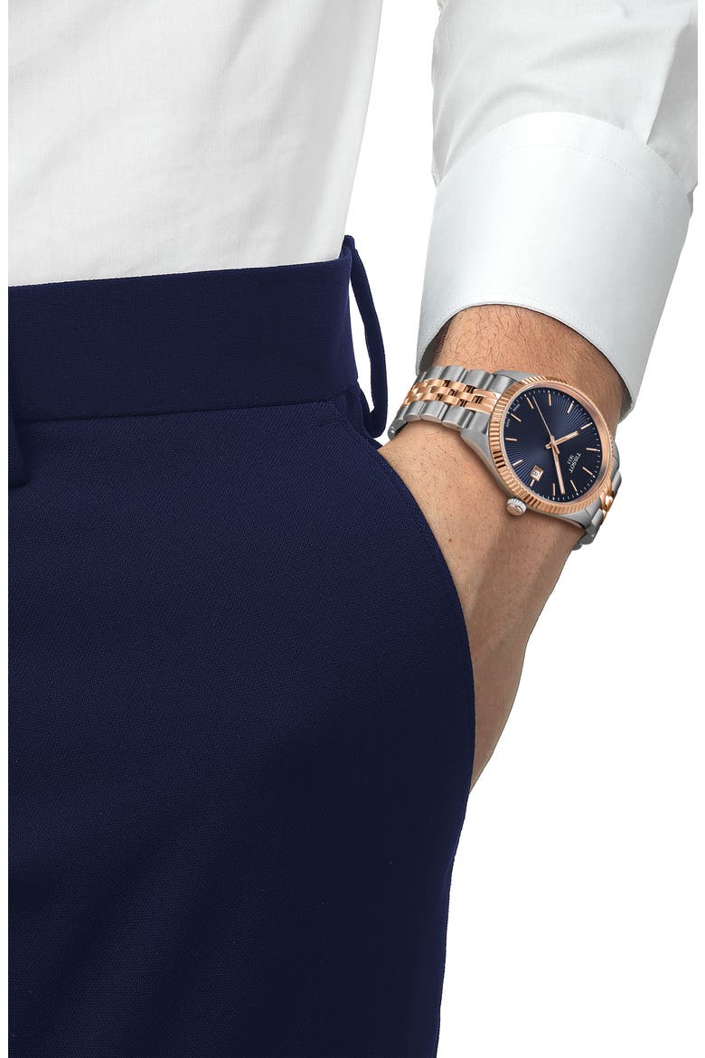 Ballade Two-Tone Bracelet Watch, 40mm, Alternate, color, BLUE