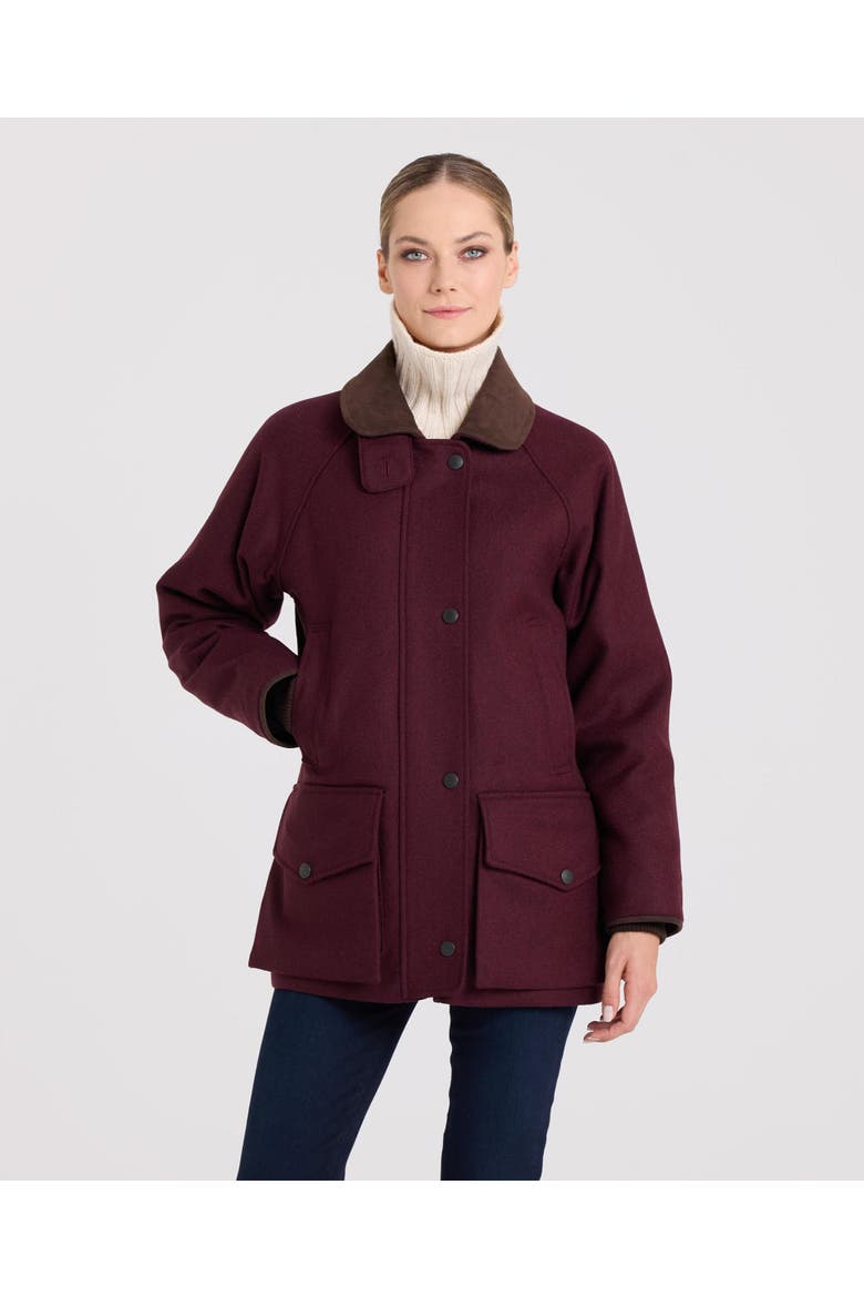 Romney Field Coat, Alternate, color, Burgundy