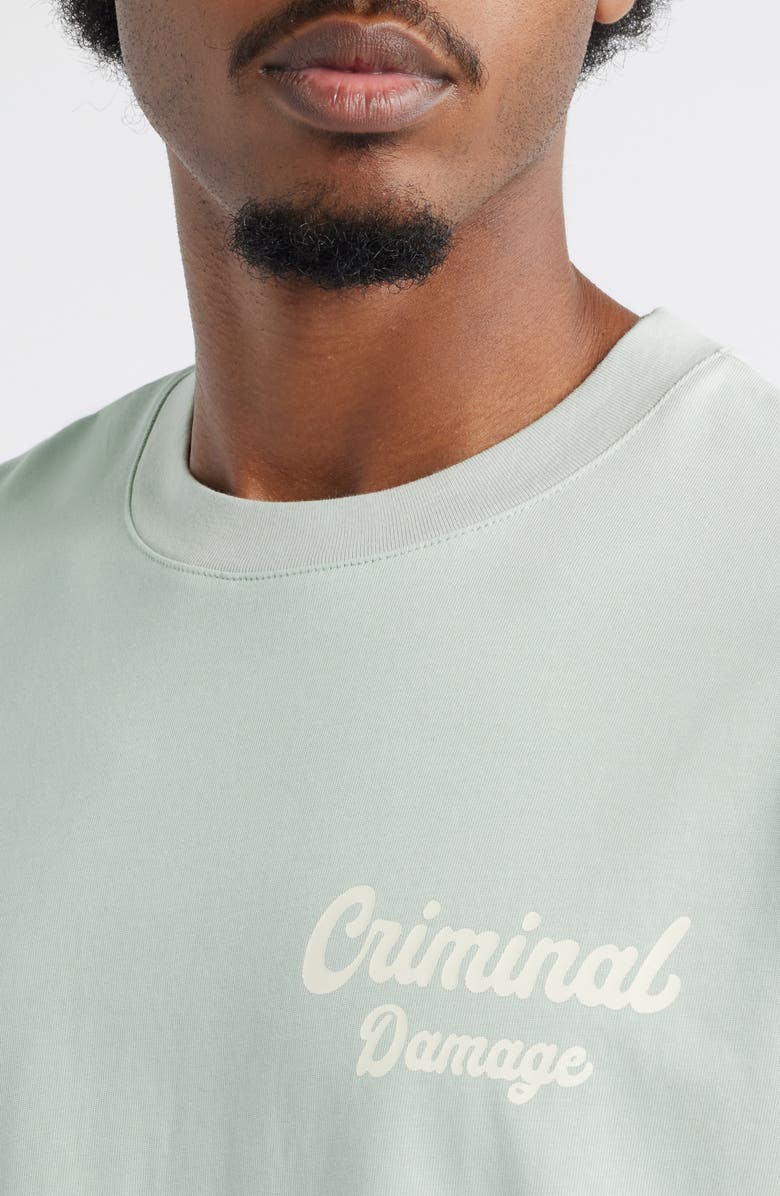 CRIMINAL DAMAGE Bennett Oversize Logo Graphic T-Shirt, Alternate, color, Blue