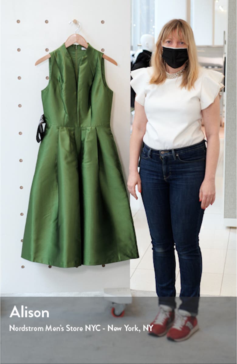 Lola Satin Twill Fit & Flare Midi Cocktail Dress, sales video thumbnail