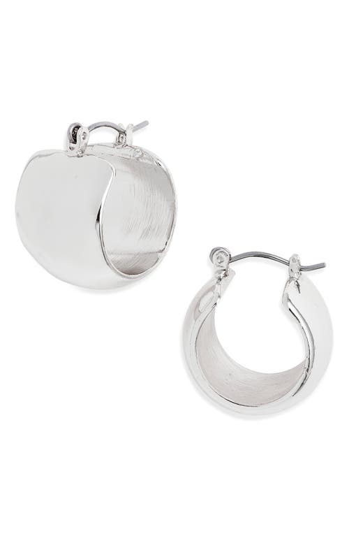 Nordstrom Wide Huggie Hoop Earrings In Metallic