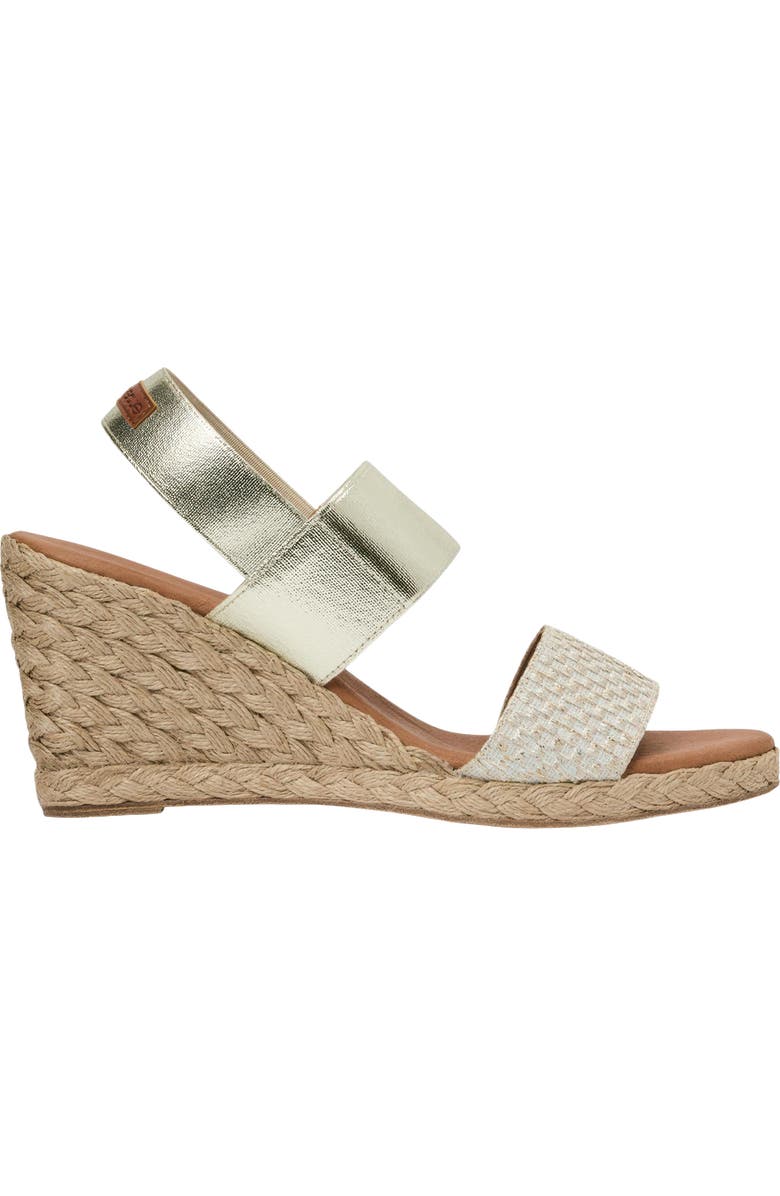 André Assous Allison Slingback Espadrille Platform Wedge Sandal, Alternate, color, Platino Multi
