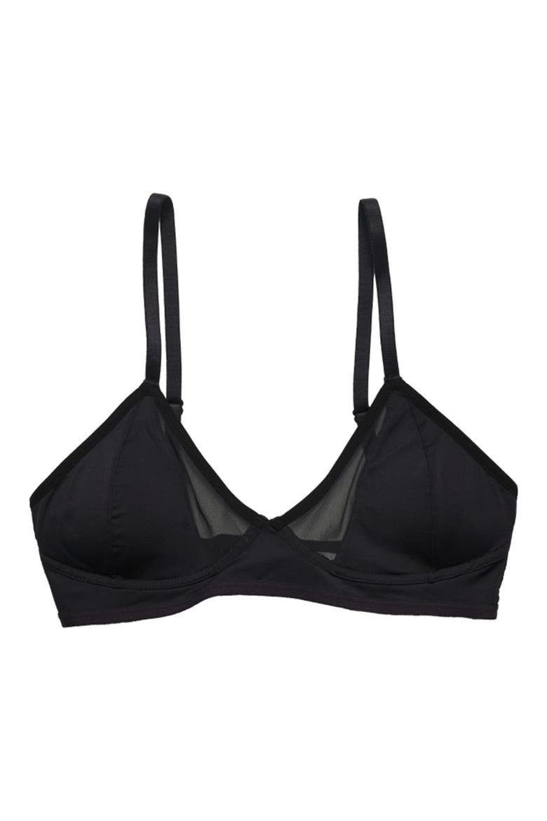 Mesh Bralette, Alternate, color, BLACK