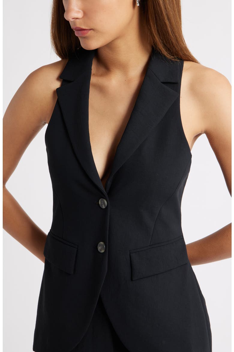 The Curator Notched Lapel Vest, Alternate, color, BLACK