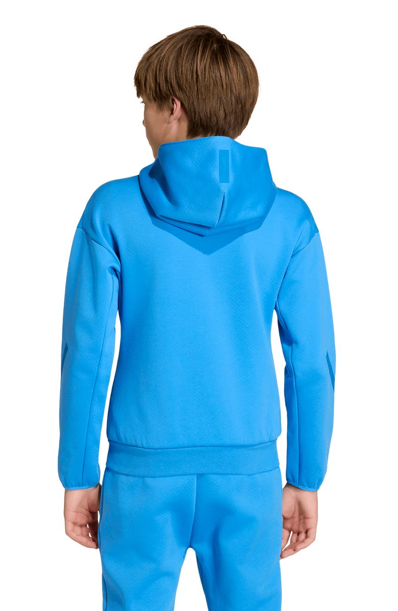 adidas Originals Kids' Z-N-E Primeknit Hoodie, Alternate, color, Ray Blue/ Bright Royal