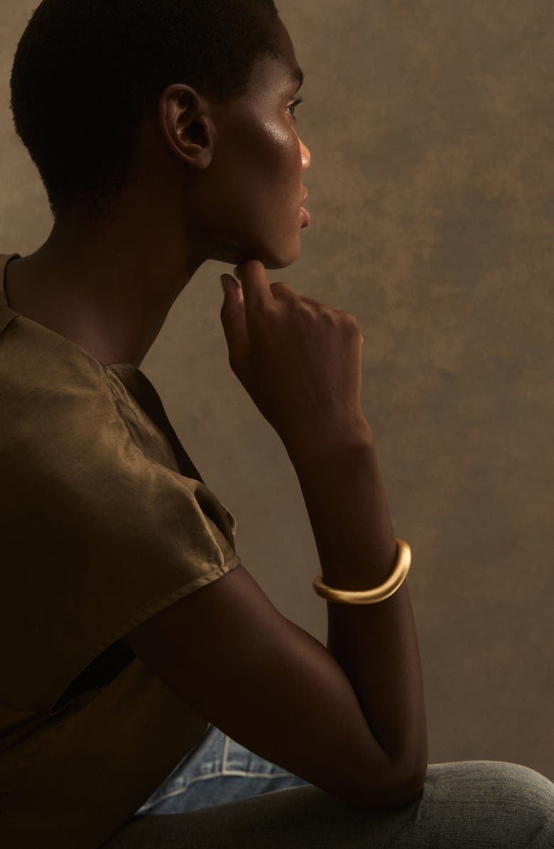 Reiss Freida Wave Cuff Bracelet, Alternate, color, Gold Tone