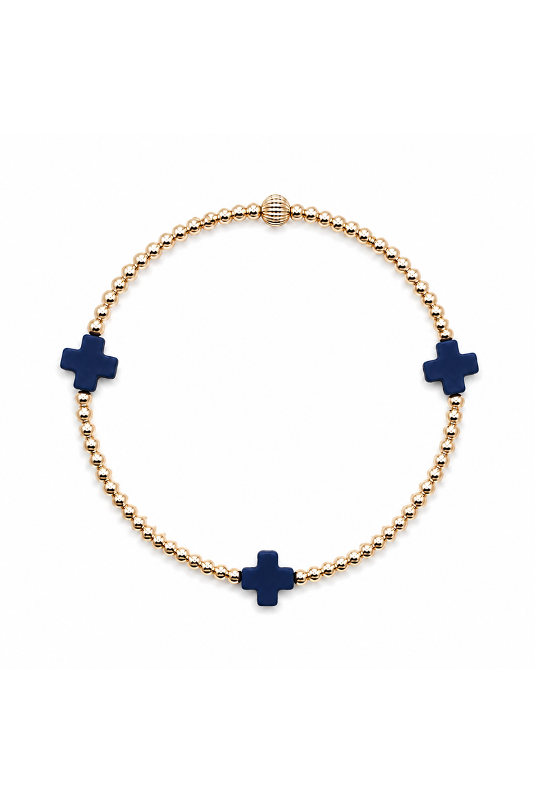 Halo Navy Cross Bracelet, Alternate, color, Navy