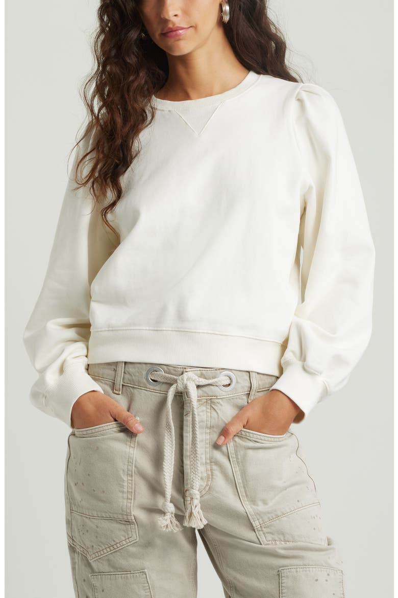 French Terry Sweatshirt, Main, color, IVORY EGRET