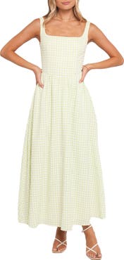 Petal & Pup Amberlyn Gingham Sleeveless Maxi Dress