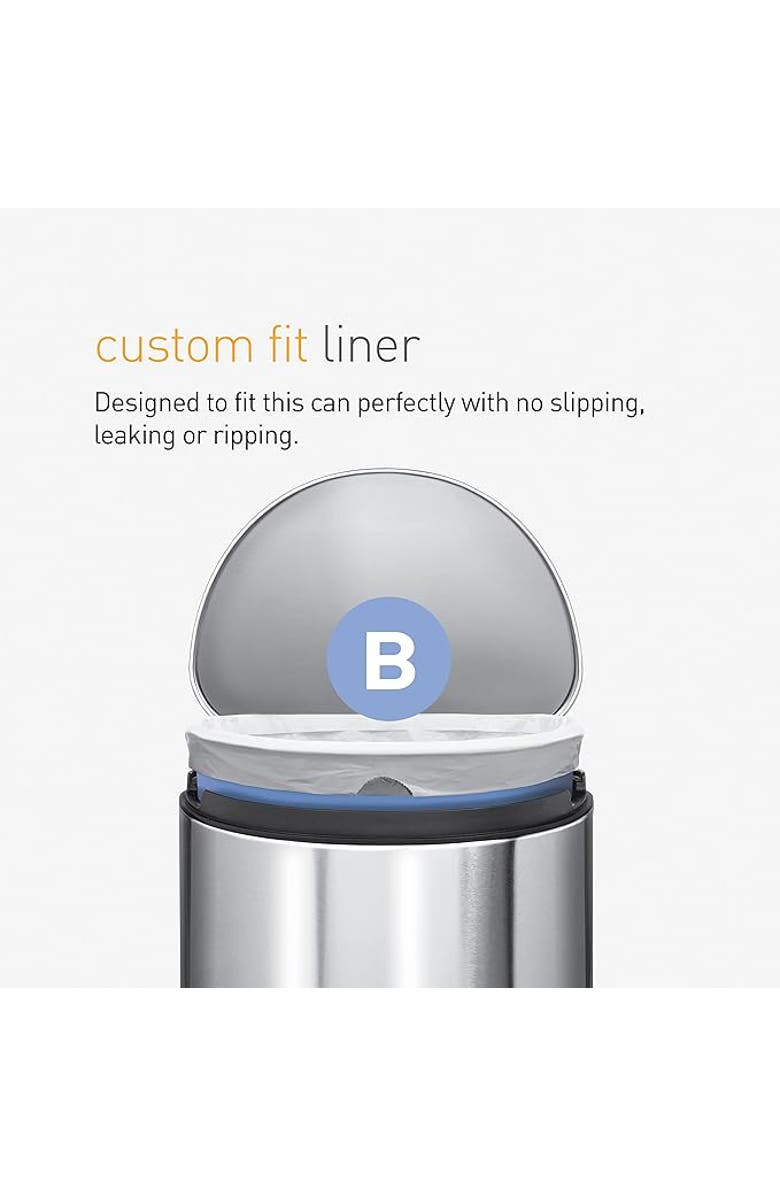 simplehuman Code B Custom Fit Liners with Quick Dispense Packs, Alternate, color,