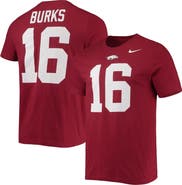 Nike Men's Nike Treylon Burks Cardinal Arkansas Razorbacks 2022 NFL Draft Name & Number T-Shirt
