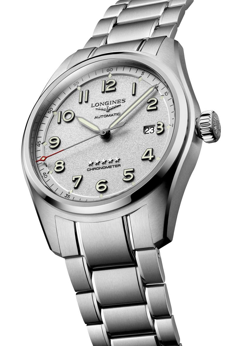 Spirit Automatic Bracelet Watch, 42mm, Alternate, color, SILVER/ WHITE