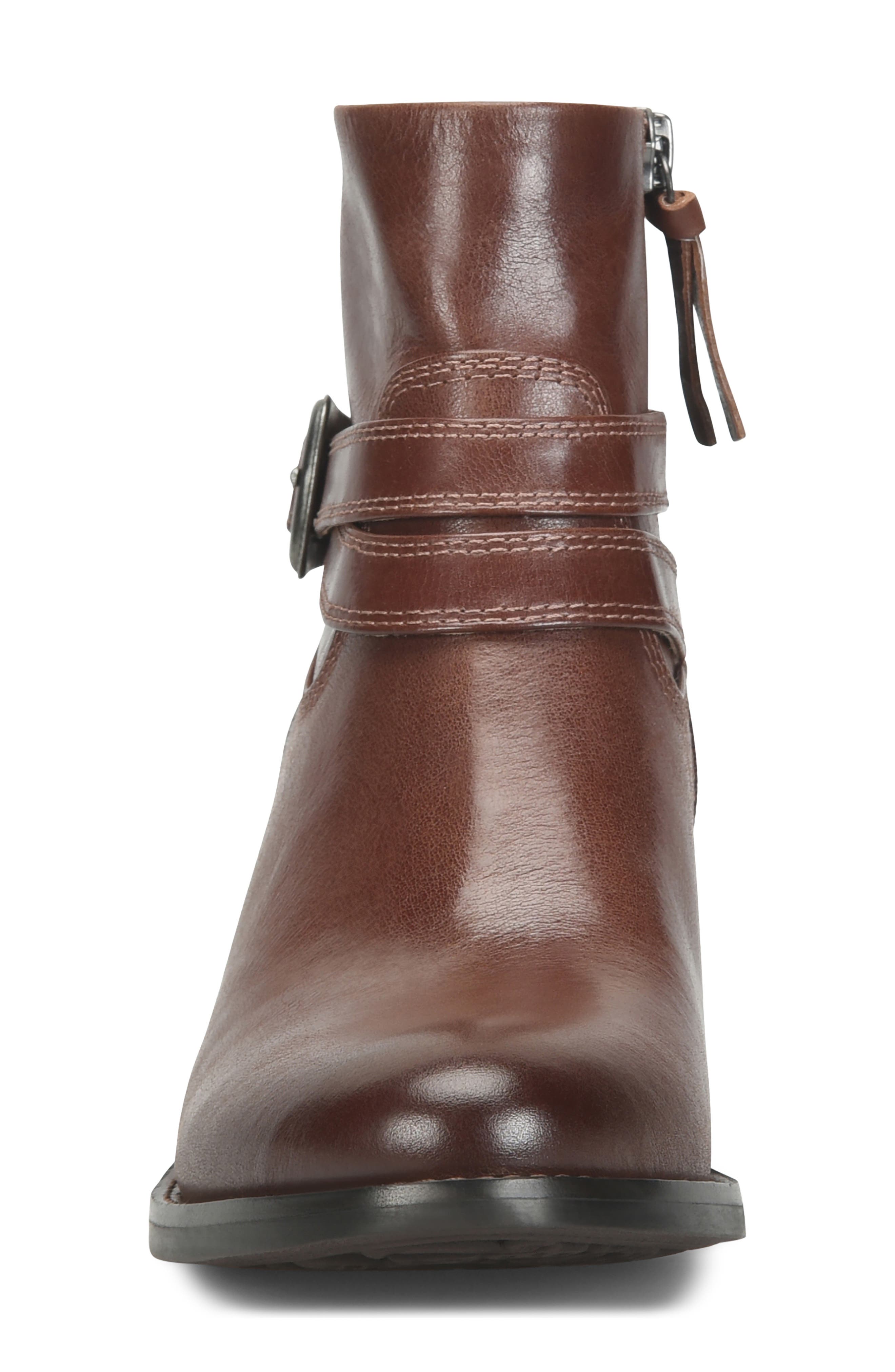 Alessandra Leather Bootie, Alternate, color, COGNAC
