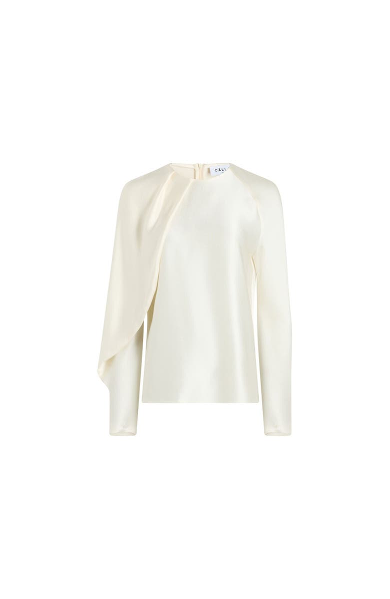 Callas Milano Bliss Drape sleeve Blouse, Main, color, Parchment