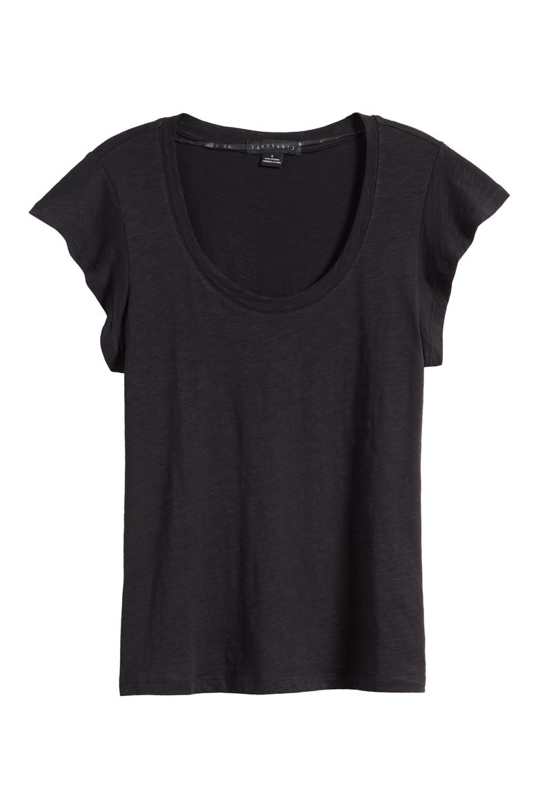 West Side Scoop Neck T-Shirt, Alternate, color, BLACK