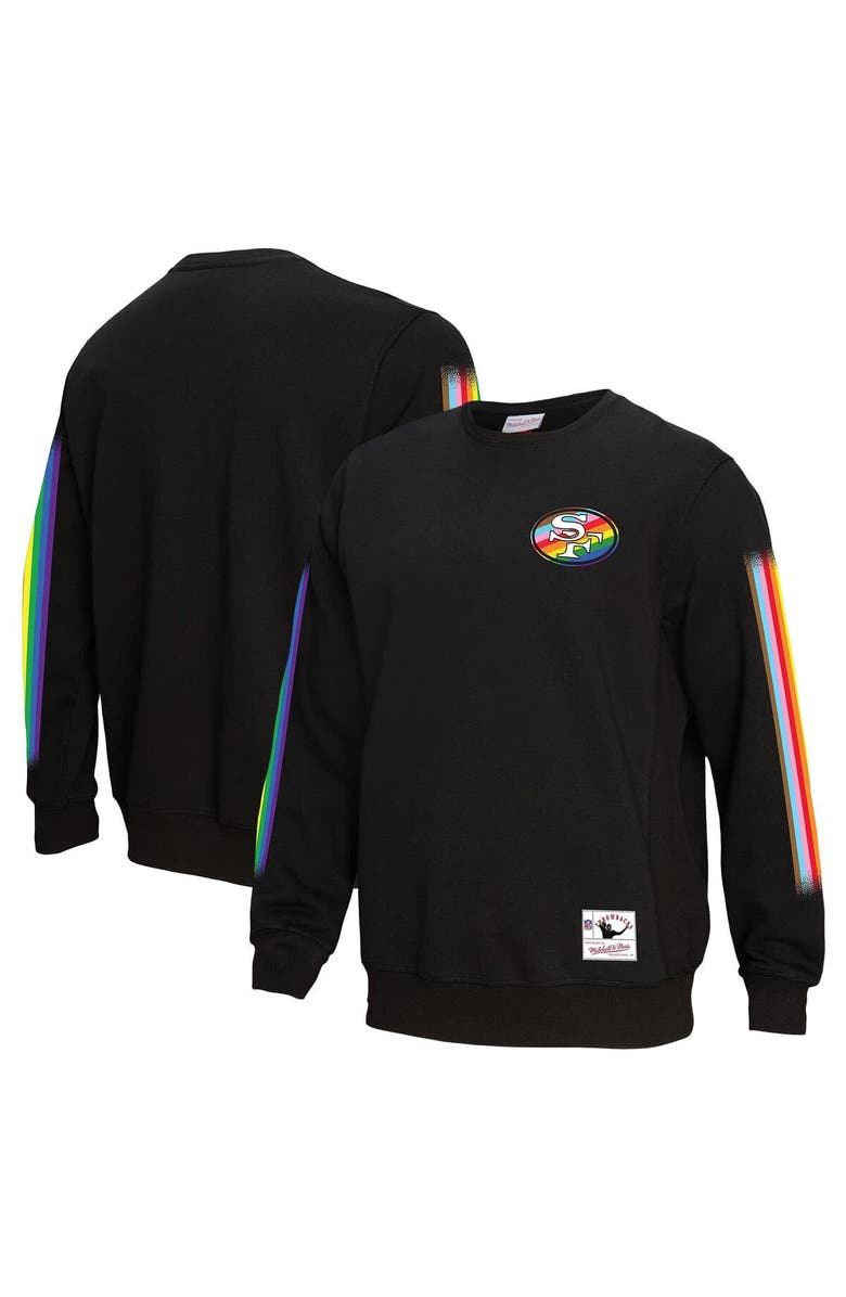 Mitchell & Ness Men's Mitchell & Ness Black San Francisco 49ers Pride Pullover Sweatshirt, Main, color, Black