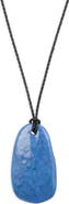 Kenneth Jay Lane Blue Ceramic Pendant Necklace