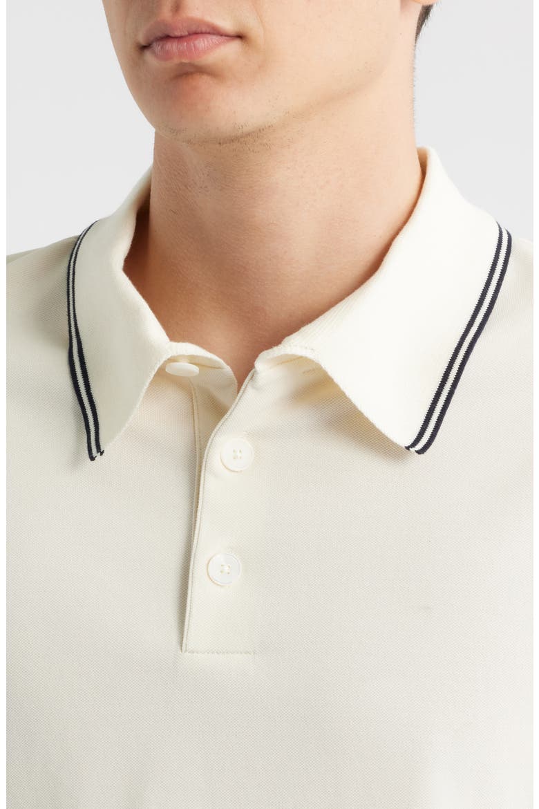 Cotton Pique Polo, Alternate, color, WHITE SAND