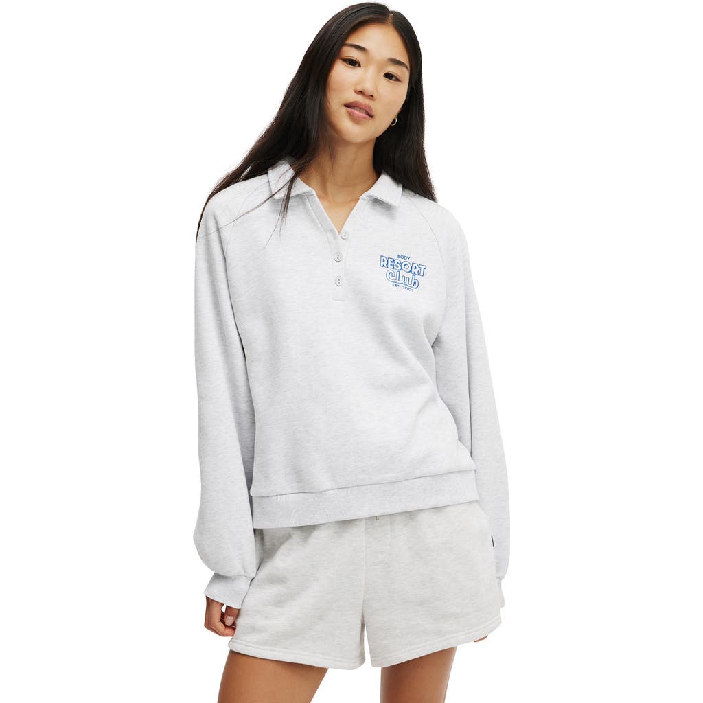 COTTON ON BODY ACTIVE PLUSH GRAPHIC POLO