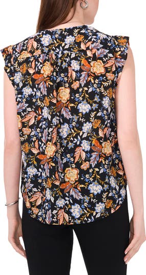 Print Flutter Sleeve Blouse