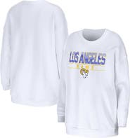 WEAR by Erin Andrews Women's WEAR by Erin Andrews White Los Angeles Rams Domestic Pullover Sweatshirt