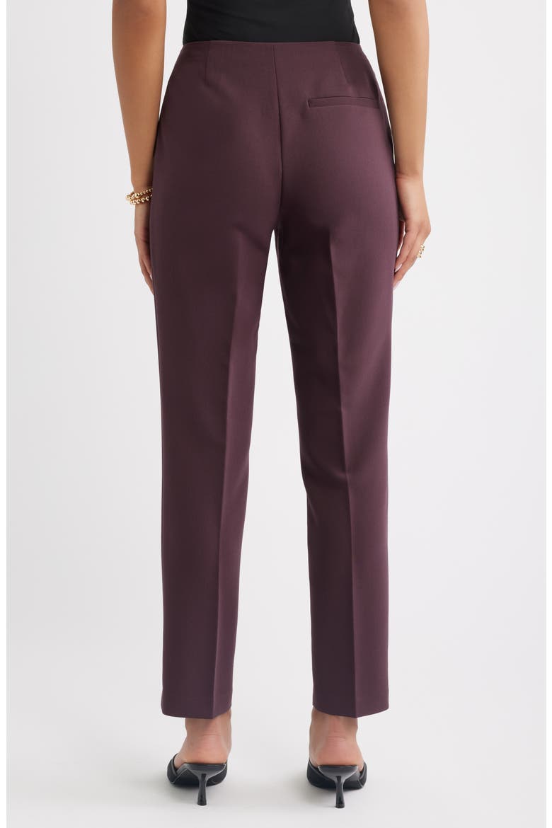 Icon High Waist Cigarette Pants, Alternate, color, BURGUNDY FUDGE