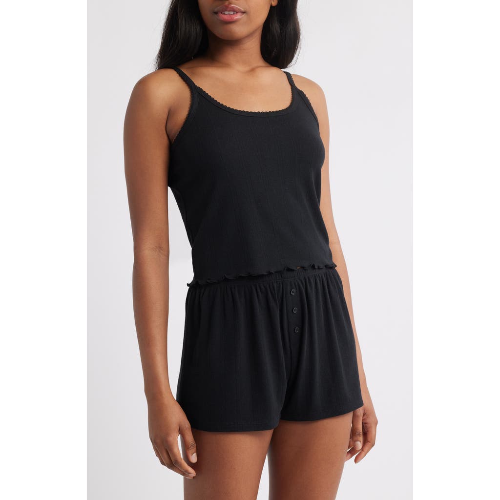 Open Edit Pointelle Knit Short Pajamas