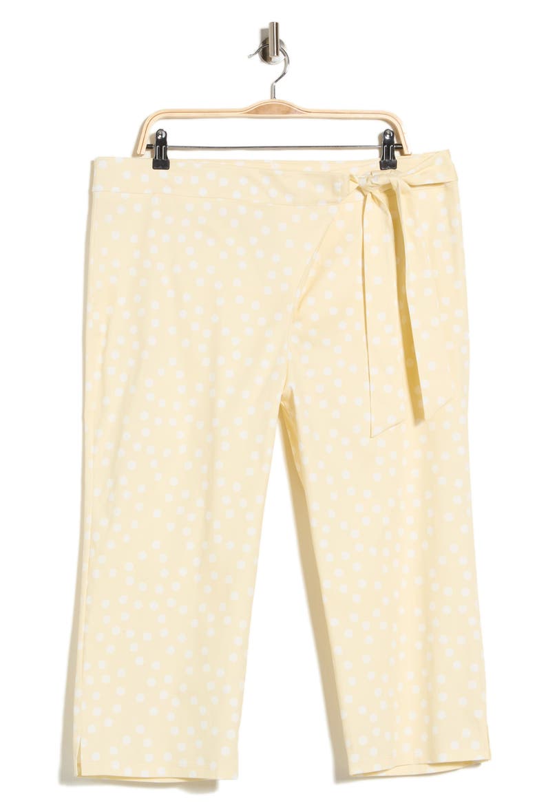 Sash Waist Capri Pants, Alternate, color, BUTTER
