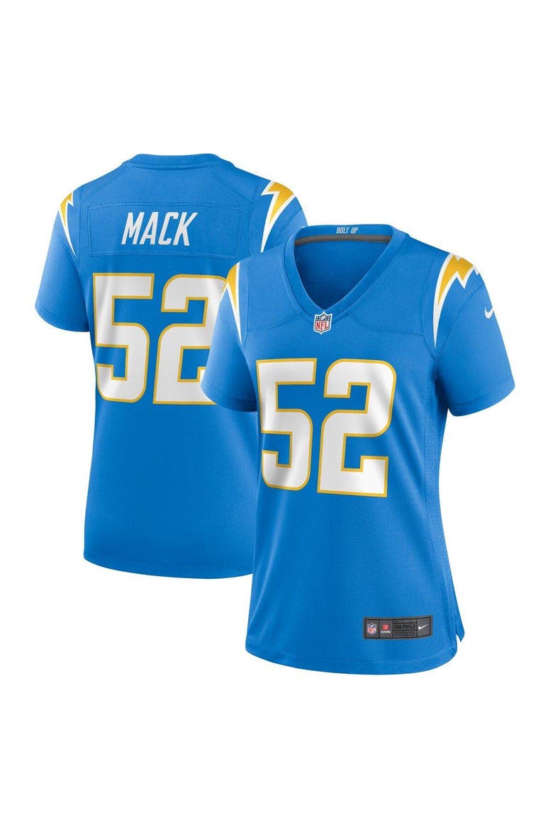 Women's Nike Khalil Mack Powder Blue Los Angeles Chargers Player Jersey, Main, color, Powder Blue